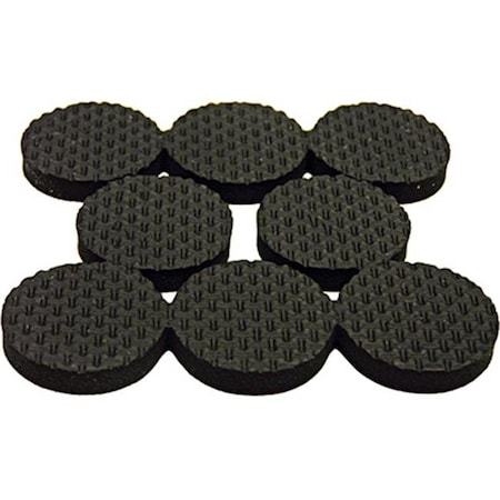 Richelieu Richelieu America 235715 1 in. TruGuard Round Surface Grip Pads; Black - Pack of 16 235715